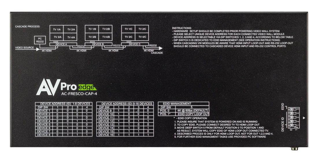 AVPro Edge AC-FRESCO-CAP-4 Fresco 4 Video Wall w/10-Yr Warranty