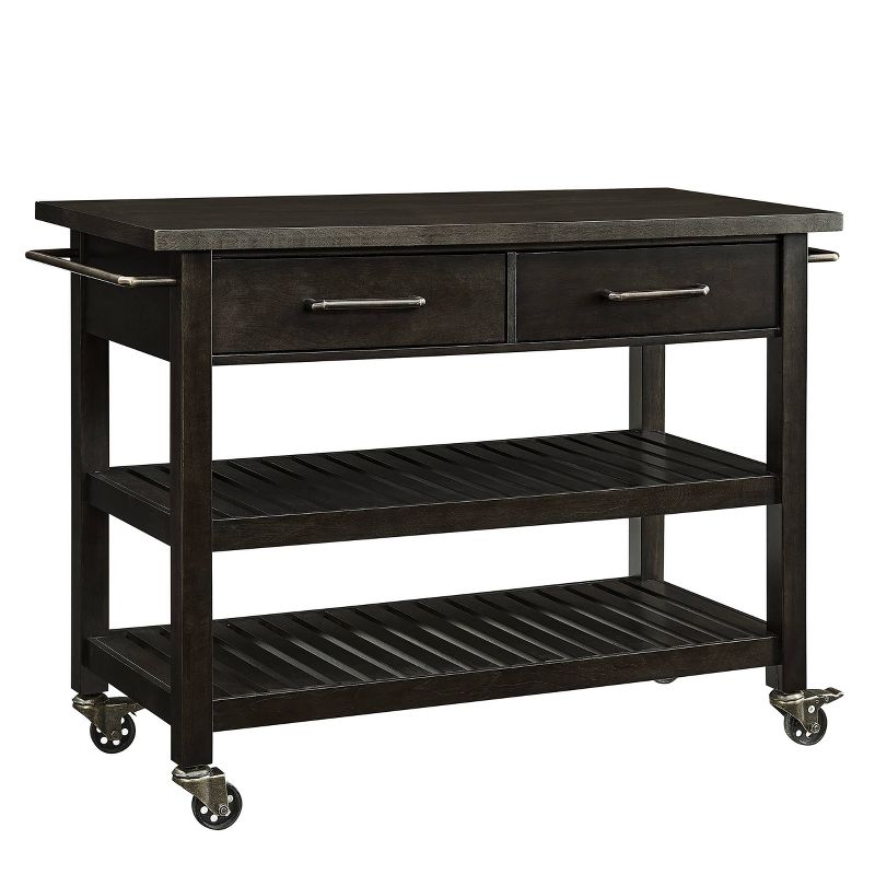 Havelock Rolling Kitchen Island Dark Tobacco - Holly & Martin
