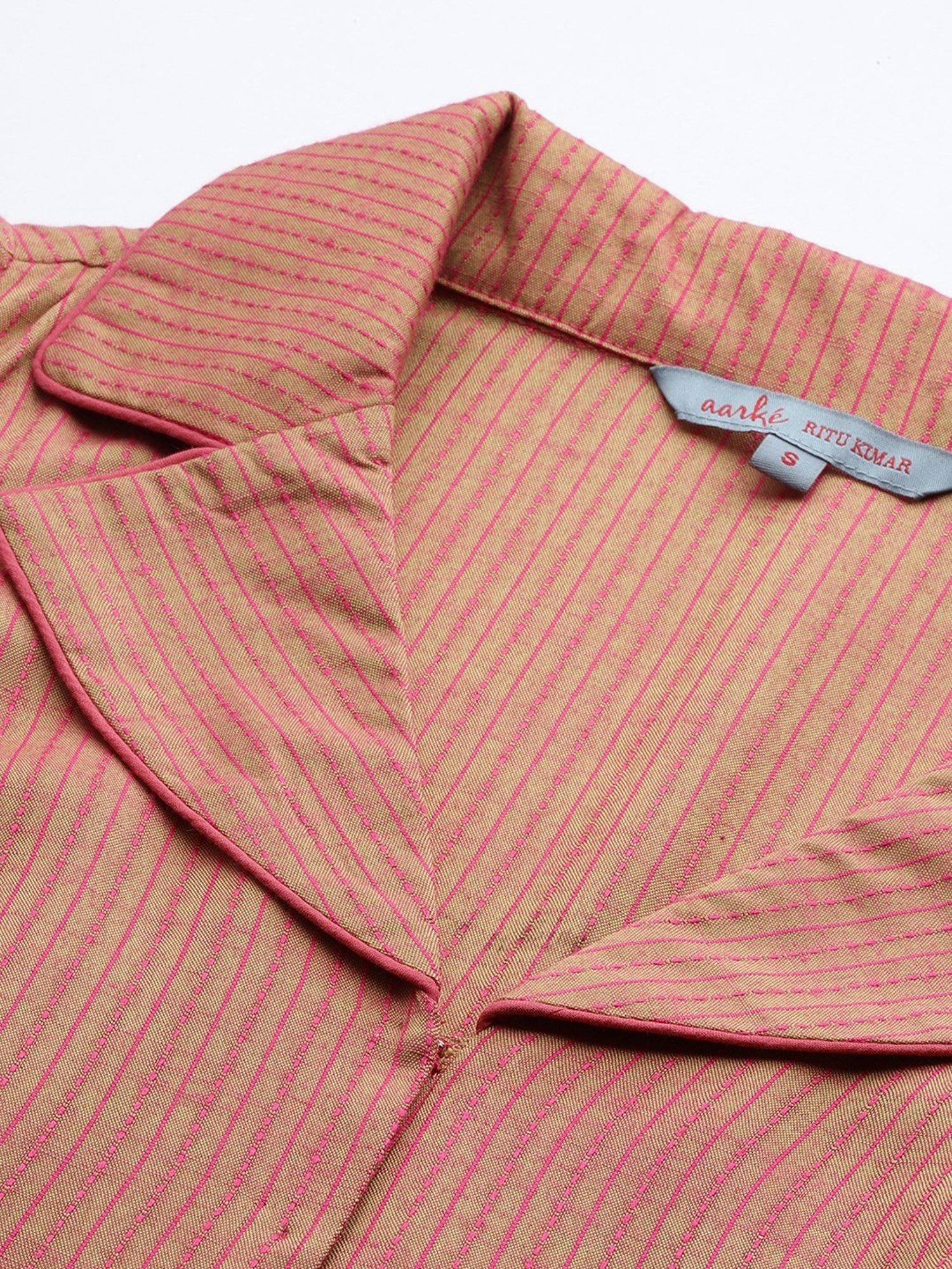 aarke Ritu Kumar Rust Solid Printed Jumpsuit