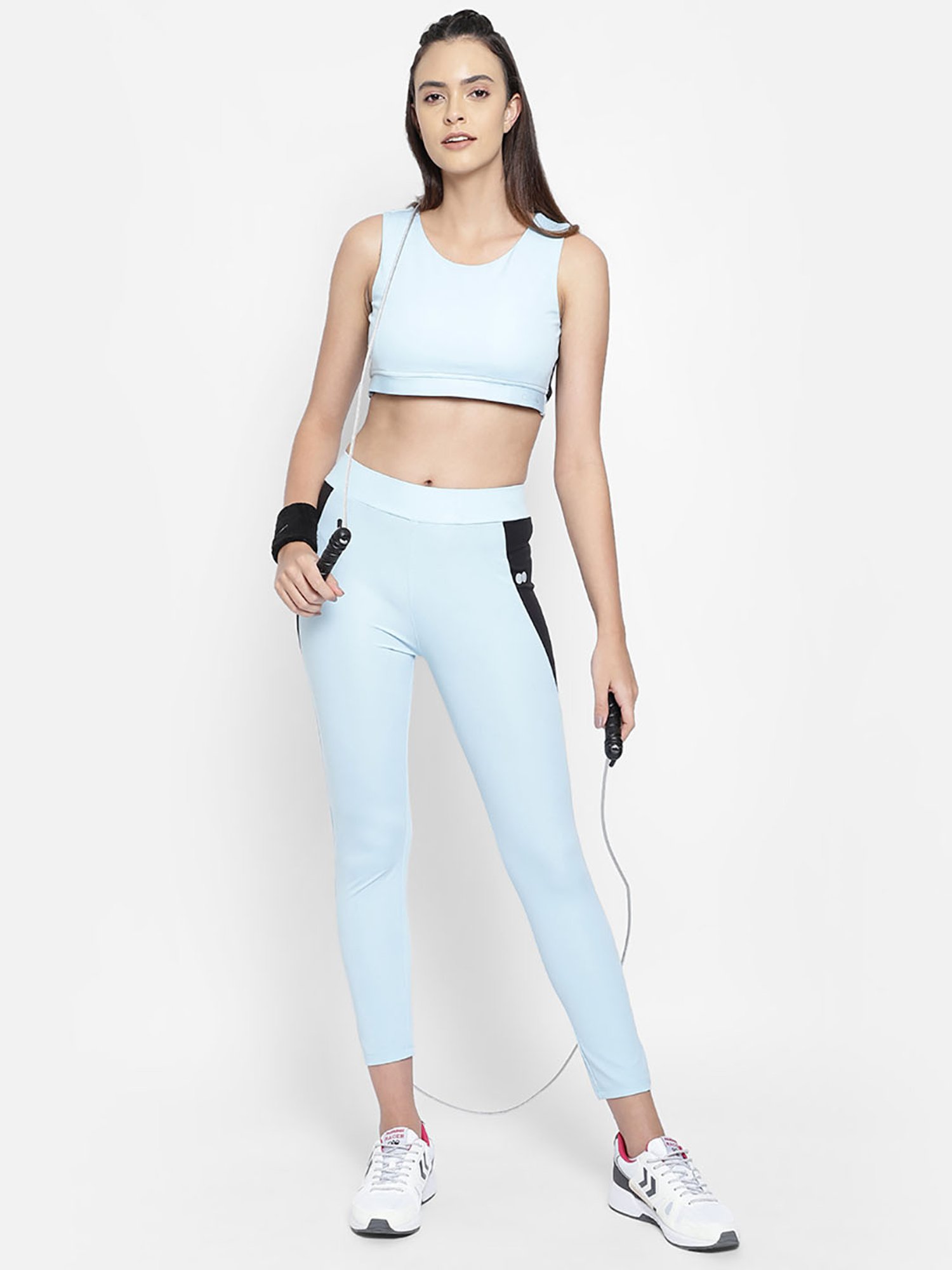 Clovia Blue Regular Fit Crop Top