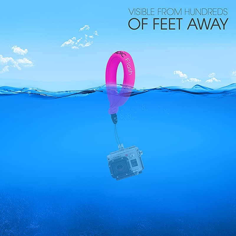 Camera Float 2pack Floating Strap for Underwater GoPro Panasonic Lumix Nikon AW110 Canon D20 D30 Fujifilm Olympus Tough Floats Your Device Pink Green 1 Year Warranty