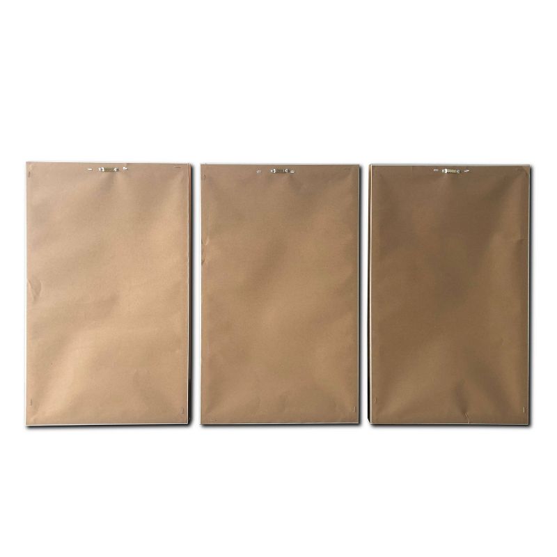 48" x 24" Floral Garden Triptych Floating Framed Wall Canvas - Gallery 57