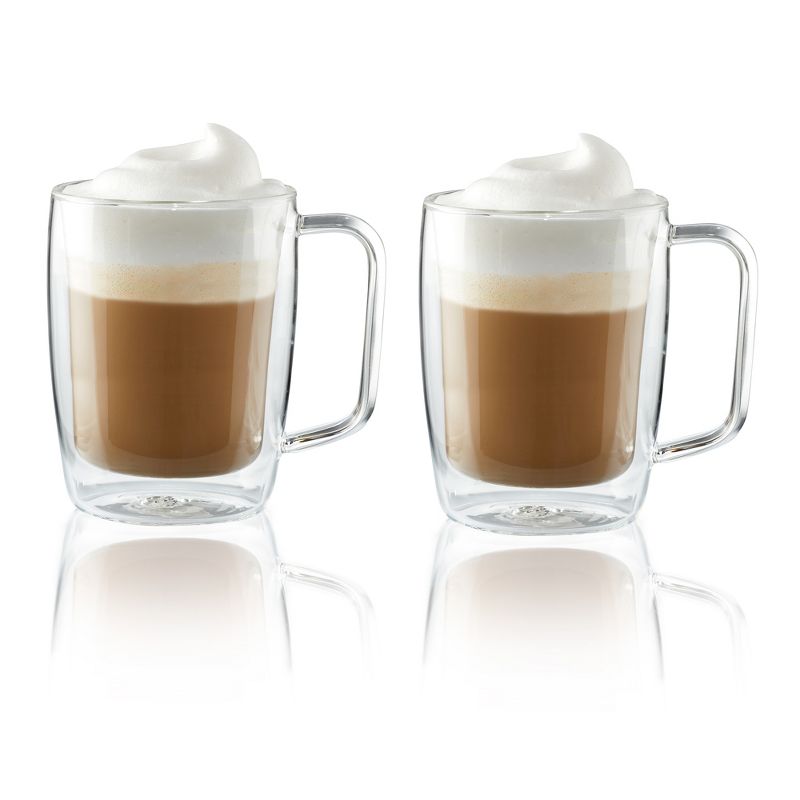 Henckels Double-Wall Glassware 2-pc 15oz. Glass Latte Mug Set