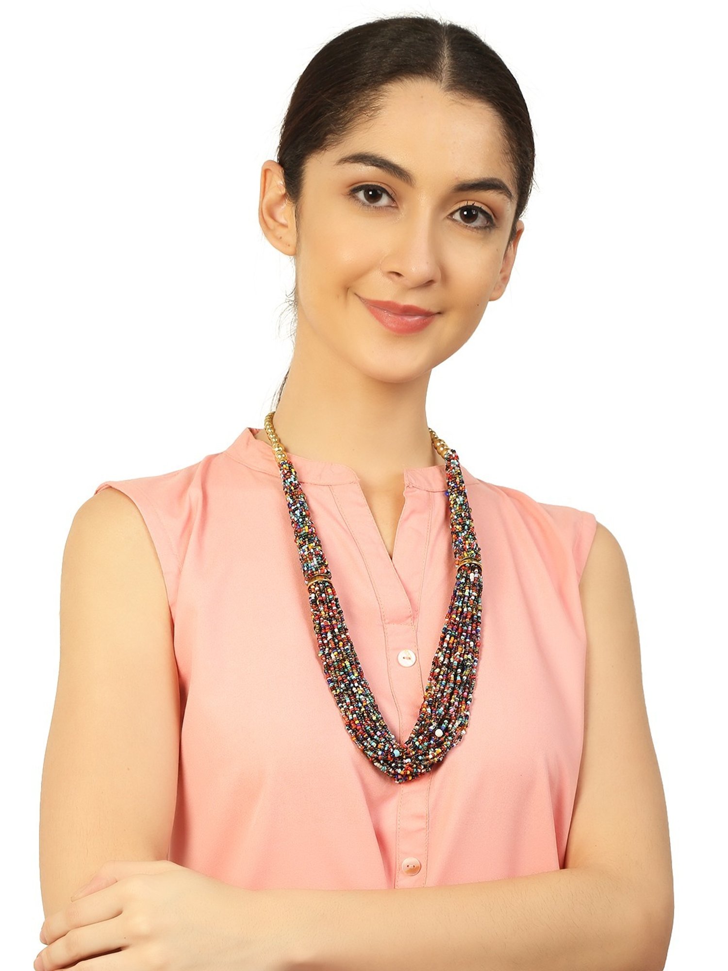 Imli Street Multicolor Long Beaded Handcrafted Necklace
