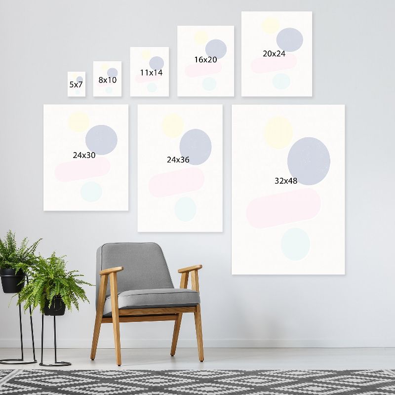 Americanflat Paper Shapes 7 by Roseanne Kenny Wall Art Canvas - 11" x 14"