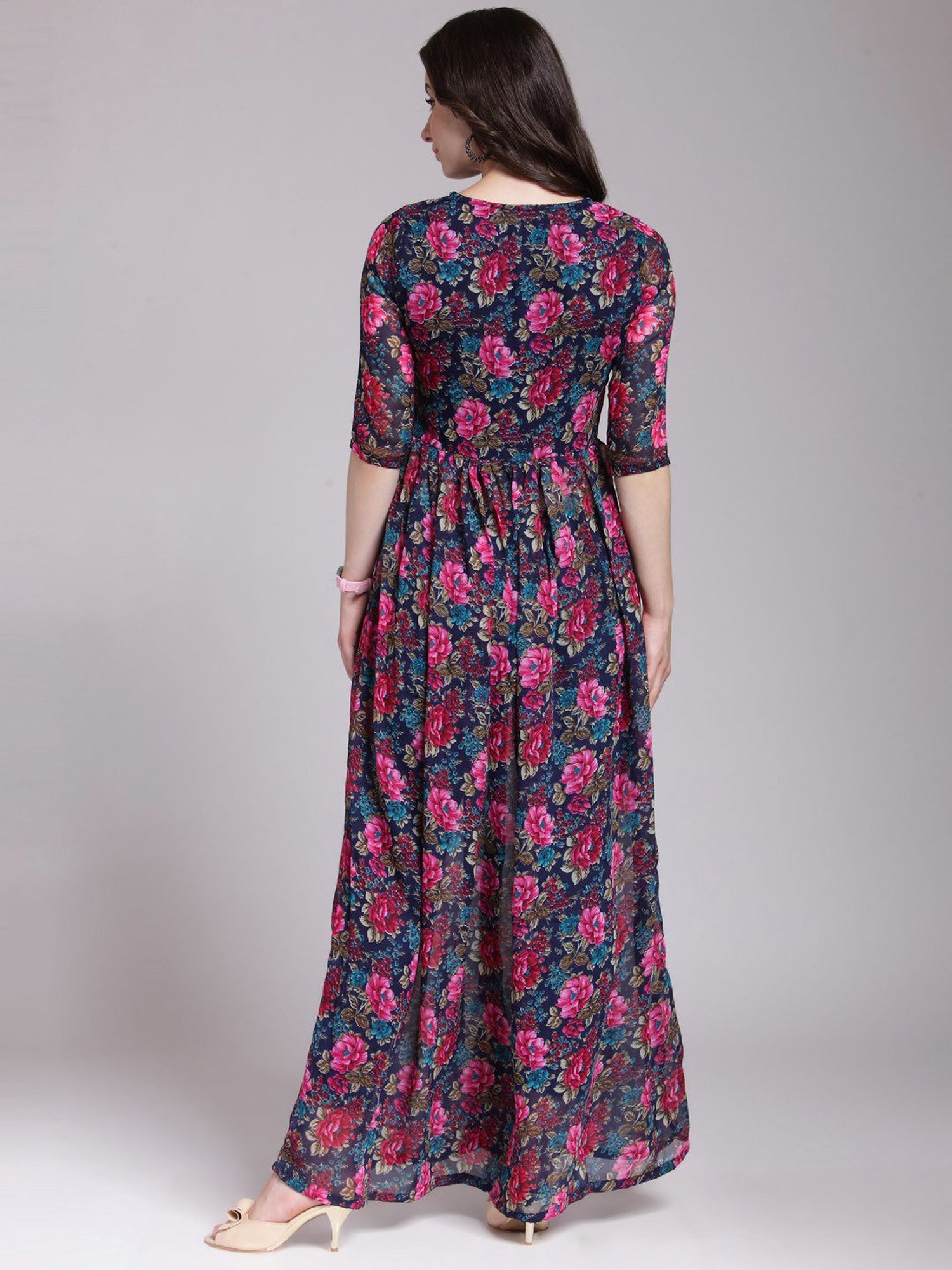 Cation Navy Floral Print Tunic