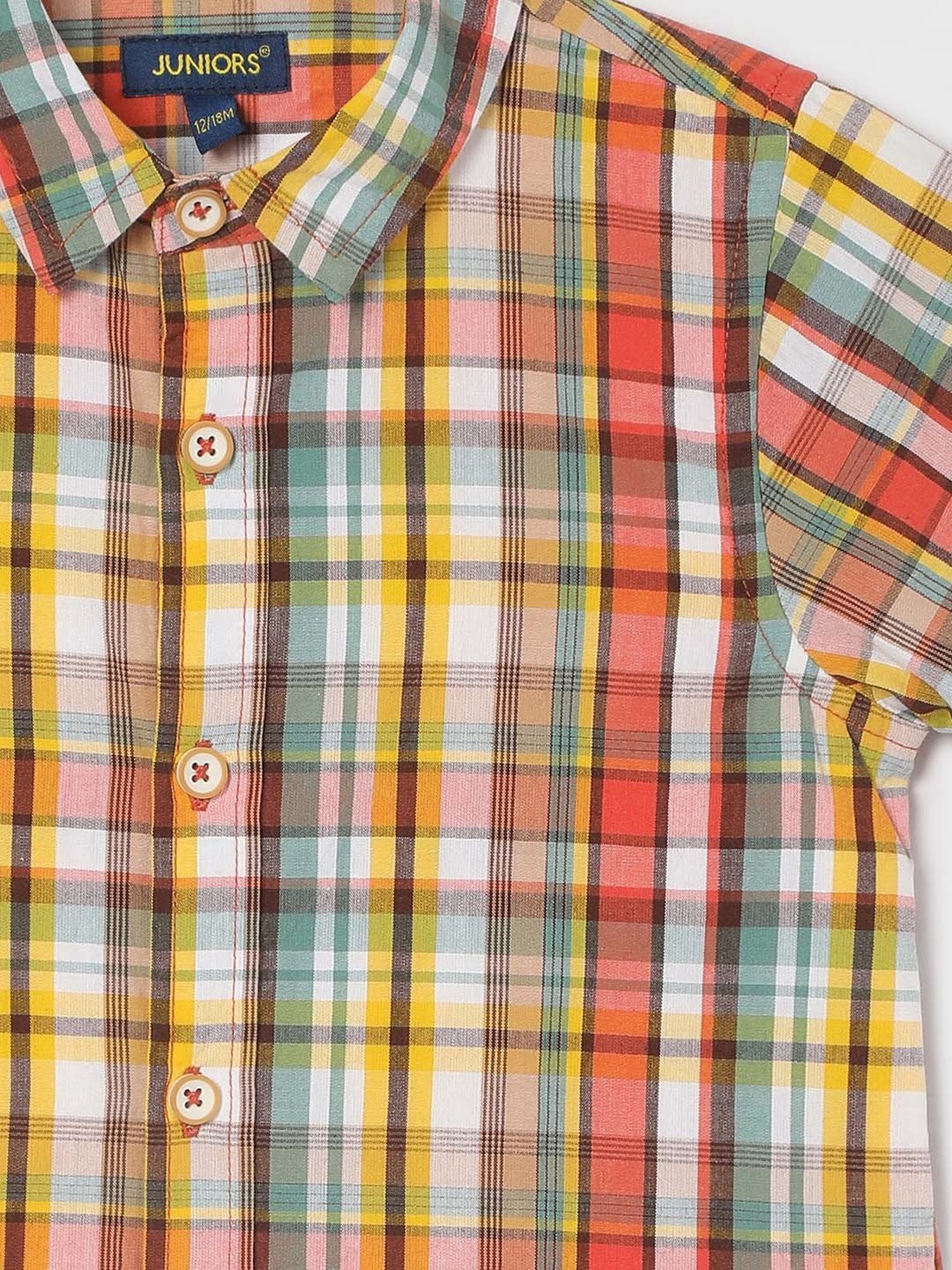 Pantaloons Baby White Cotton Printed Shirt