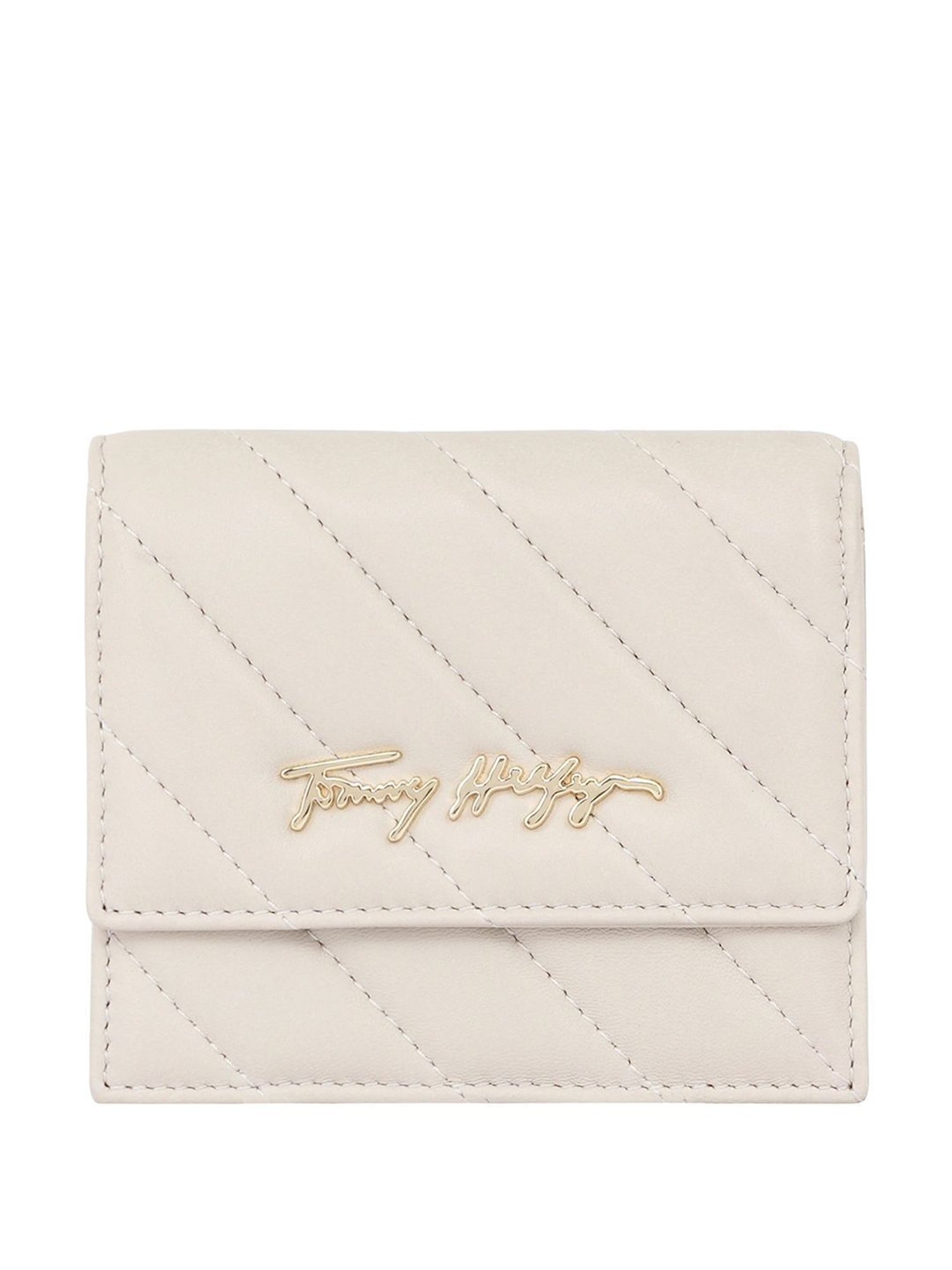 TOMMY HILFIGER Angelina Nude Textured Wallet For Women