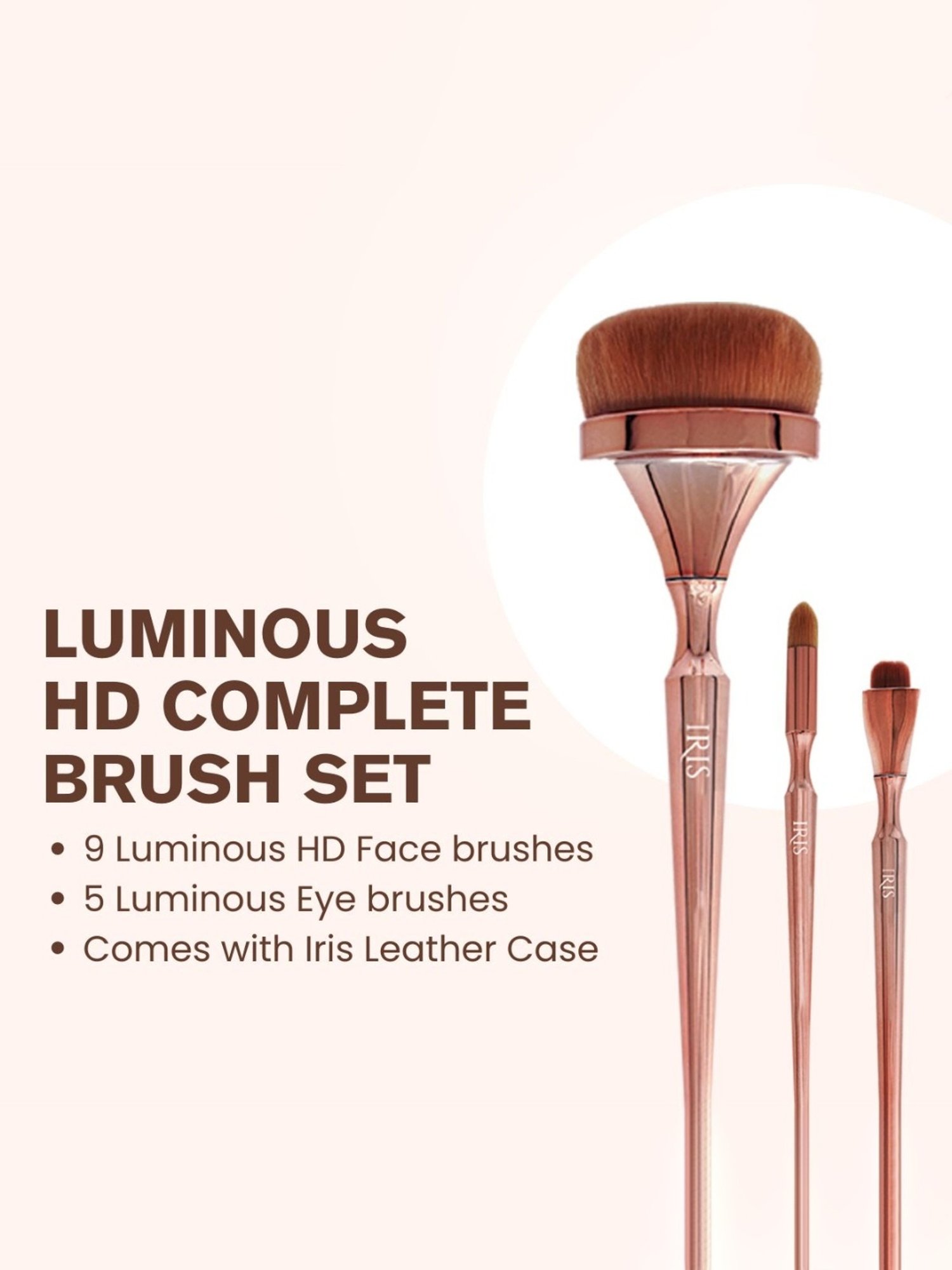 Iris Cosmetics Luminous 14-Piece Complete Brush Set