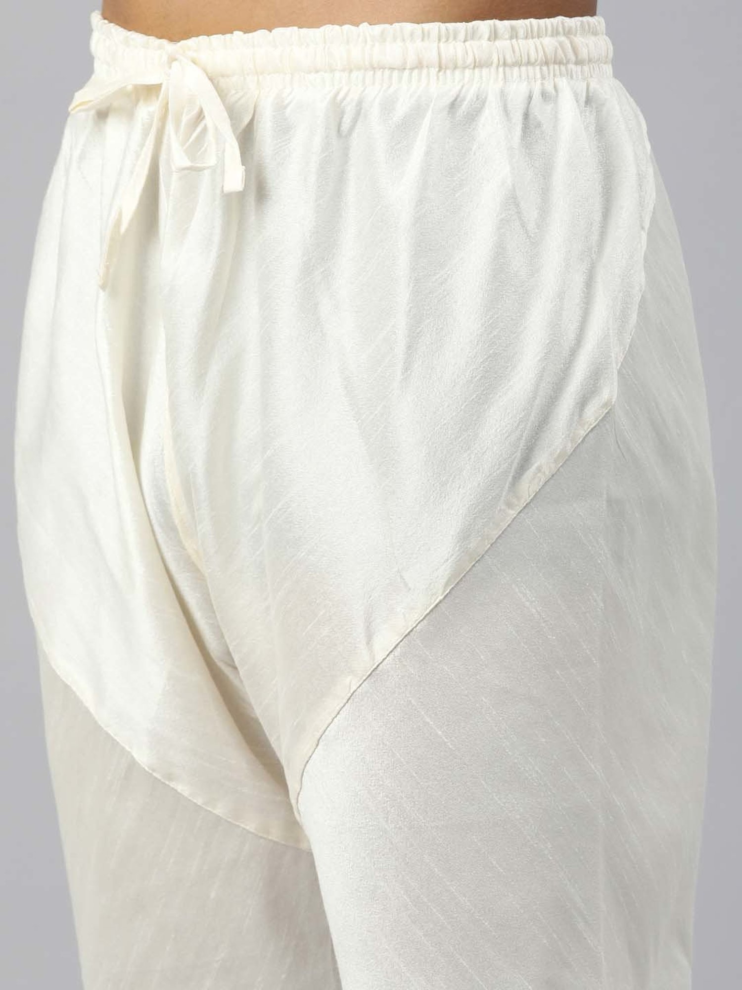 Manthan Aqua & White Regular Fit Self Design Kurta & Churidar Set