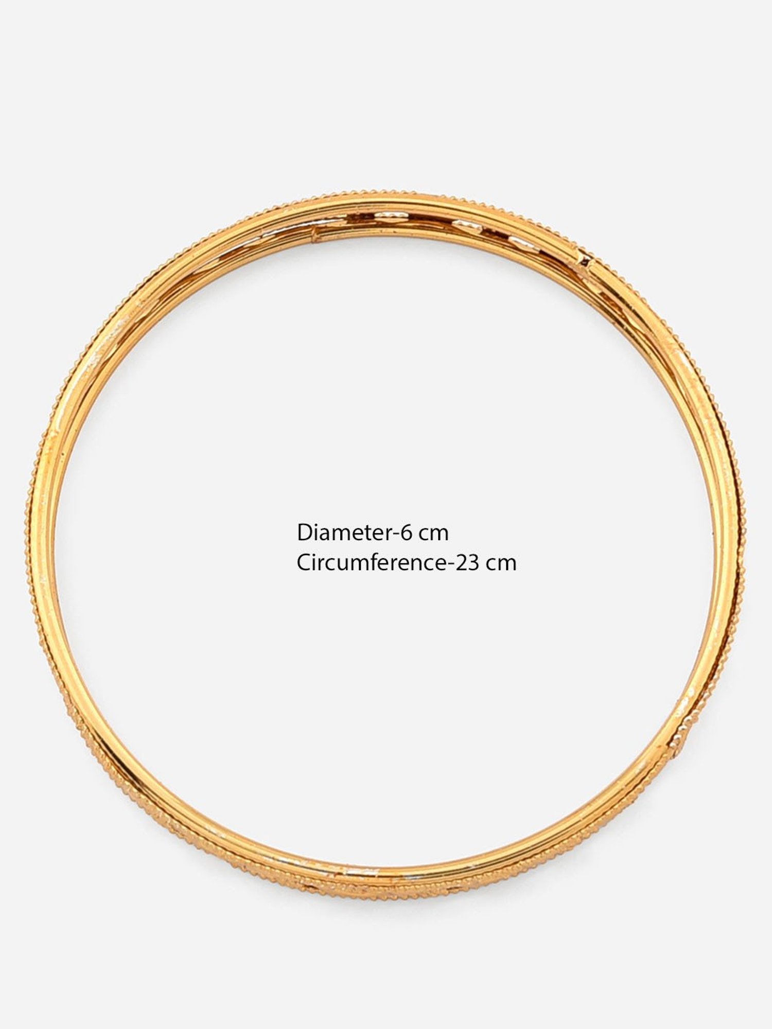 Fida Gold-Plated Antique Floral Bangles for Women - Set of 4