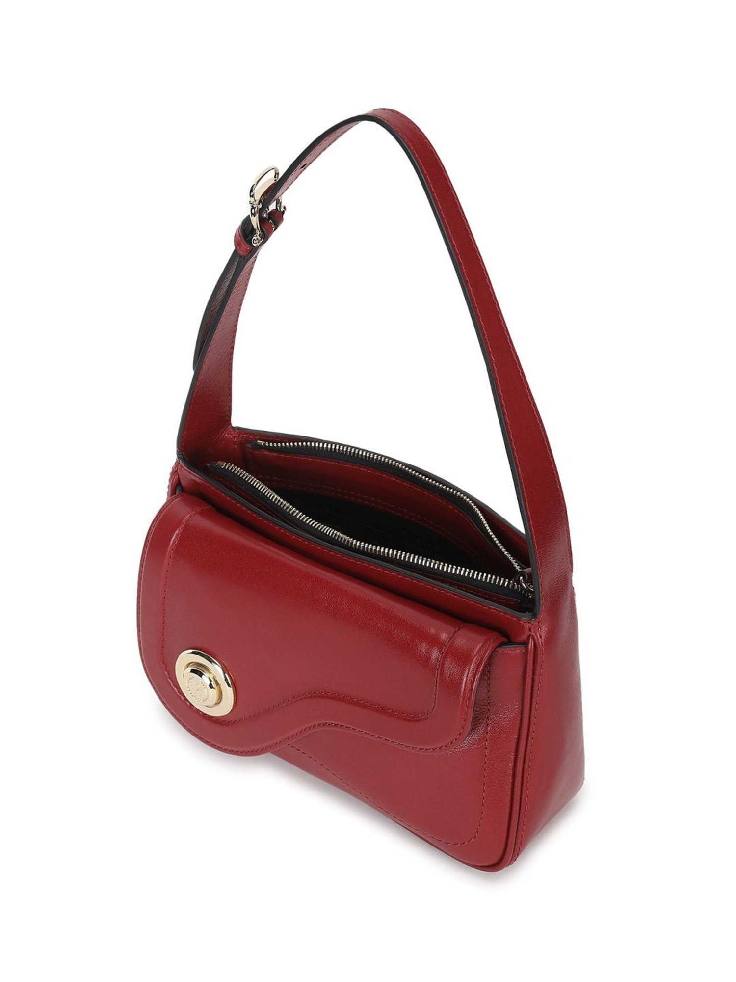 Pollini Maroon DAYTONA Medium Shoulder Bag