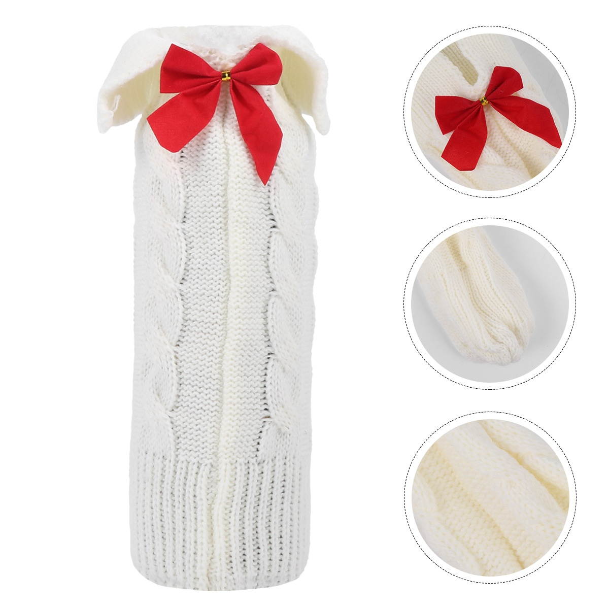 1 Pc Portable Flexible Bottle Clothes Adorable Red Wine Bottle Cover (Red)