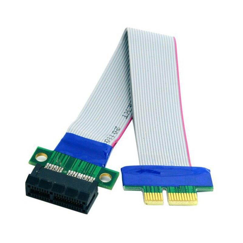PCI-E Express 1X Slot Riser Card Extender Extension Ribbon Flex Relocate Cable 20cm