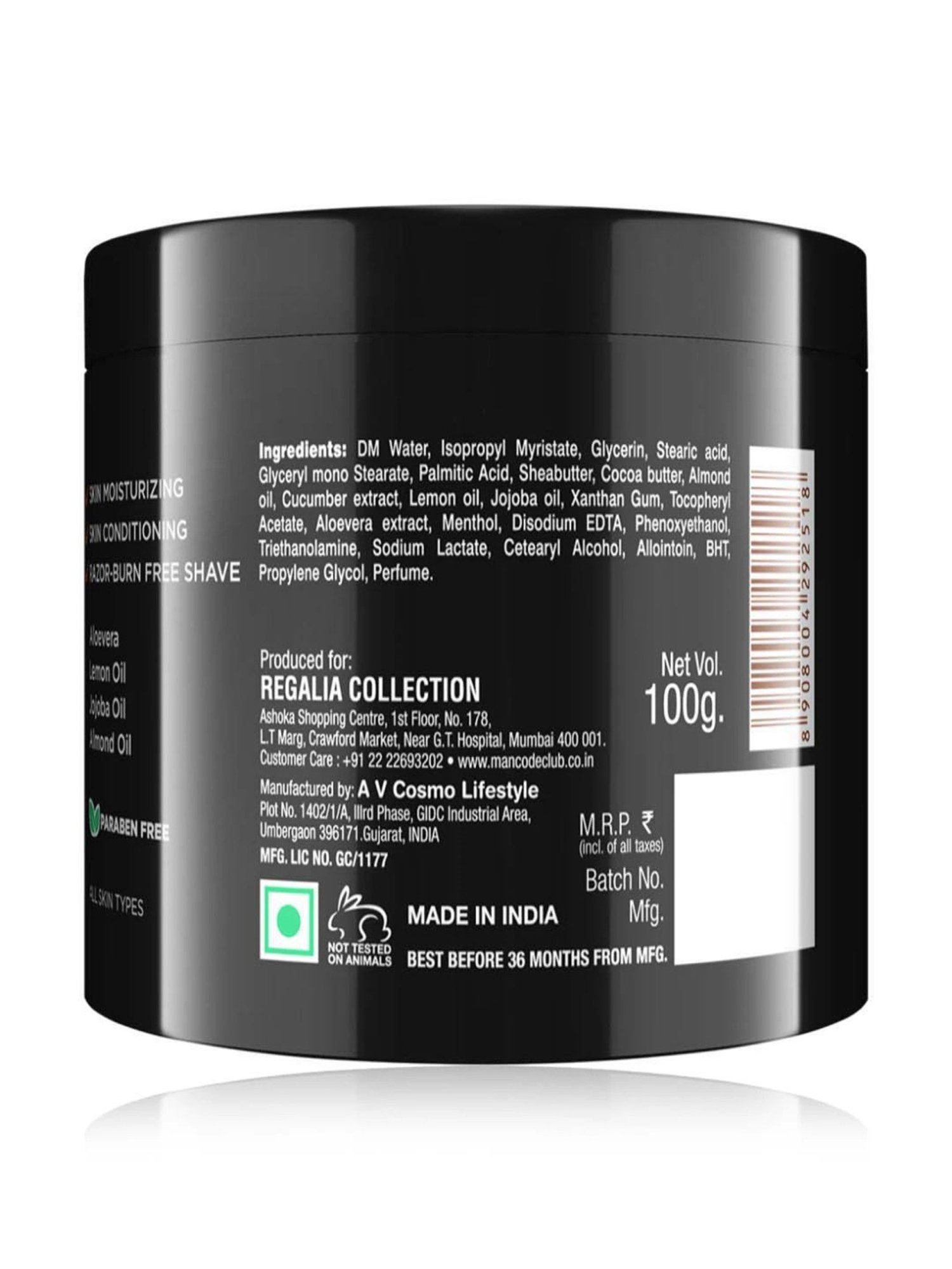 Earthraga Fresh & Moisturizing Mint Glacier After Shave Gel - 100 ml