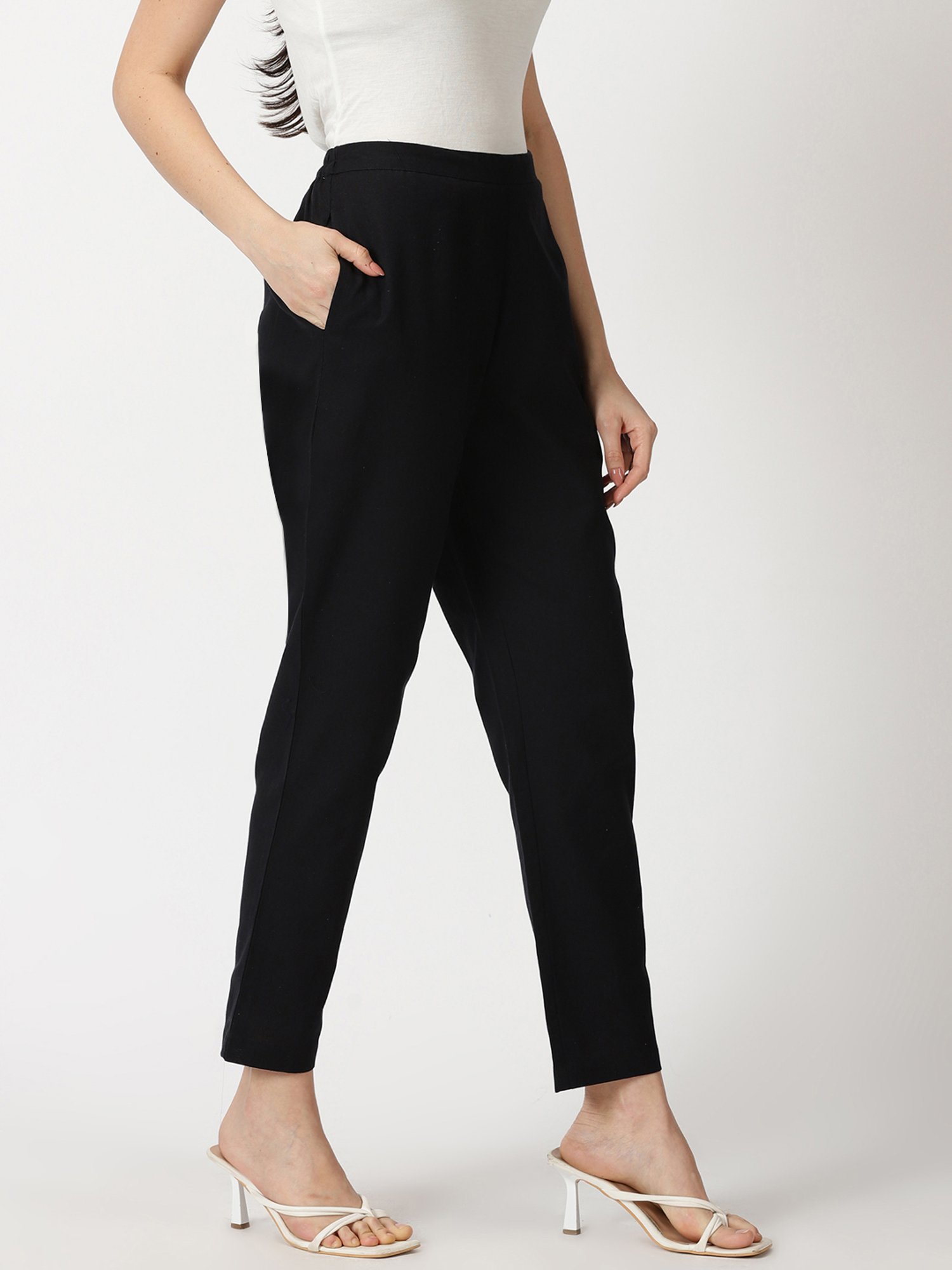 Saffron Threads Black Pants