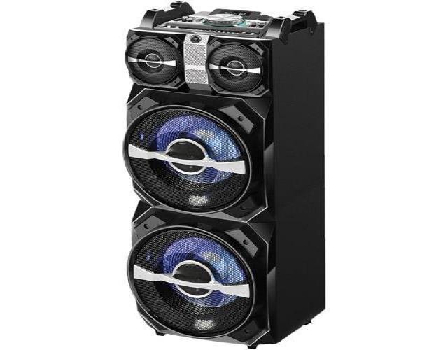 Blackmore BJS-198BT Portable, Amplified, 4way audio entertainment system with dual 12" Subwoofers, Bluetooth Connectivity, Mp3 playback and LED illumination.