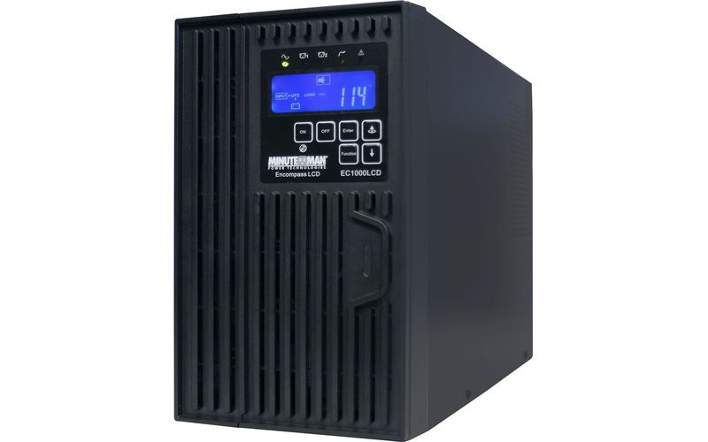 Minuteman 1000 VA On-line Tower UPS with 6 0utlets - Tower - 2 Minute Stand-by - 120 V AC Input - 110 V AC, 120 V AC, 127 V AC Output - 6 x NEMA 5-15R
