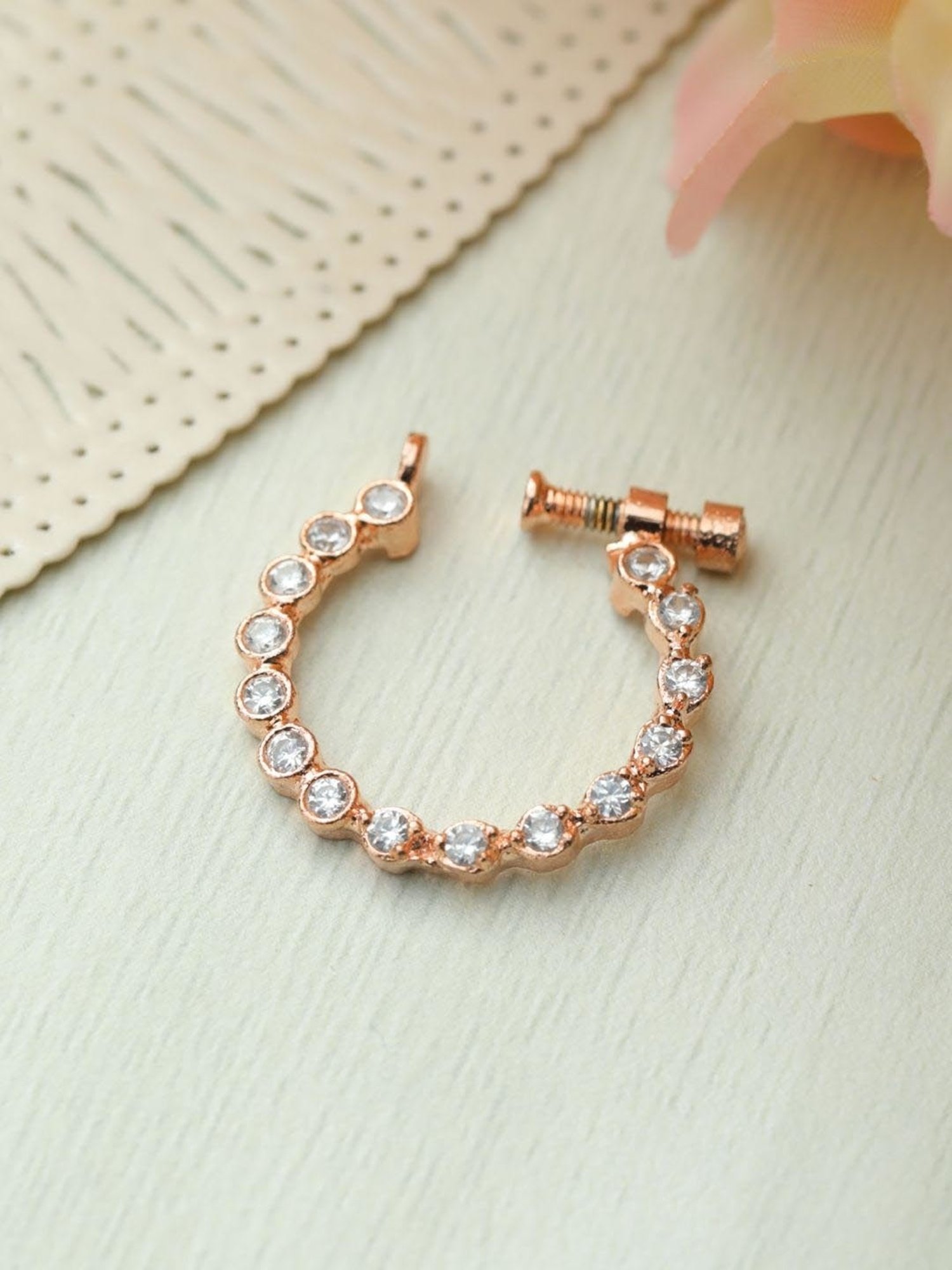 Teejh Aahna Silver Nose Ring