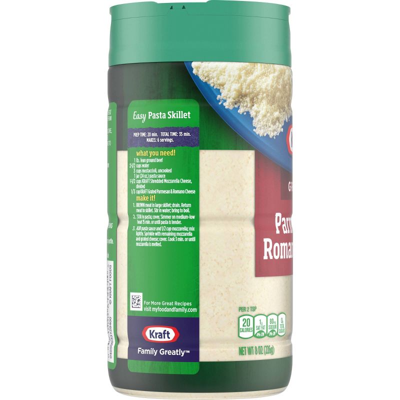 Kraft 100% Grated Parmesan & Romano Cheese 8oz