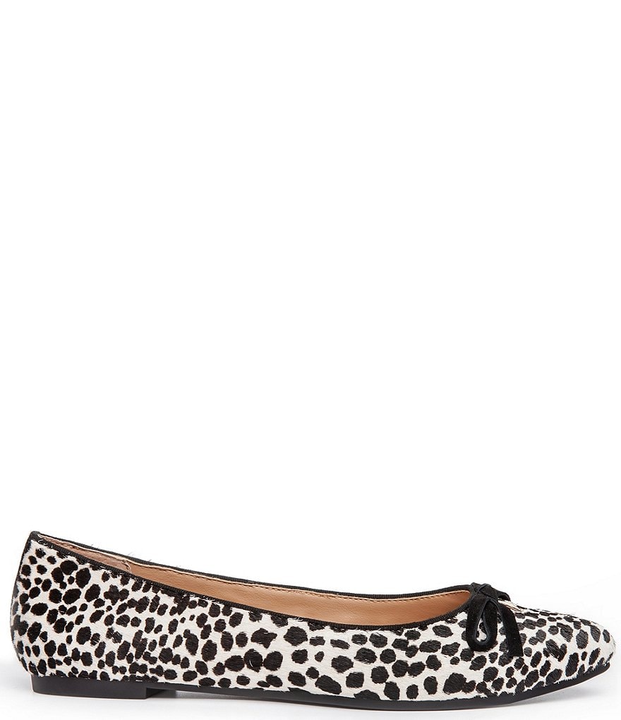 Me Too Alondra Cheetah Print Haircalf Bow Detail Slip-On Flats