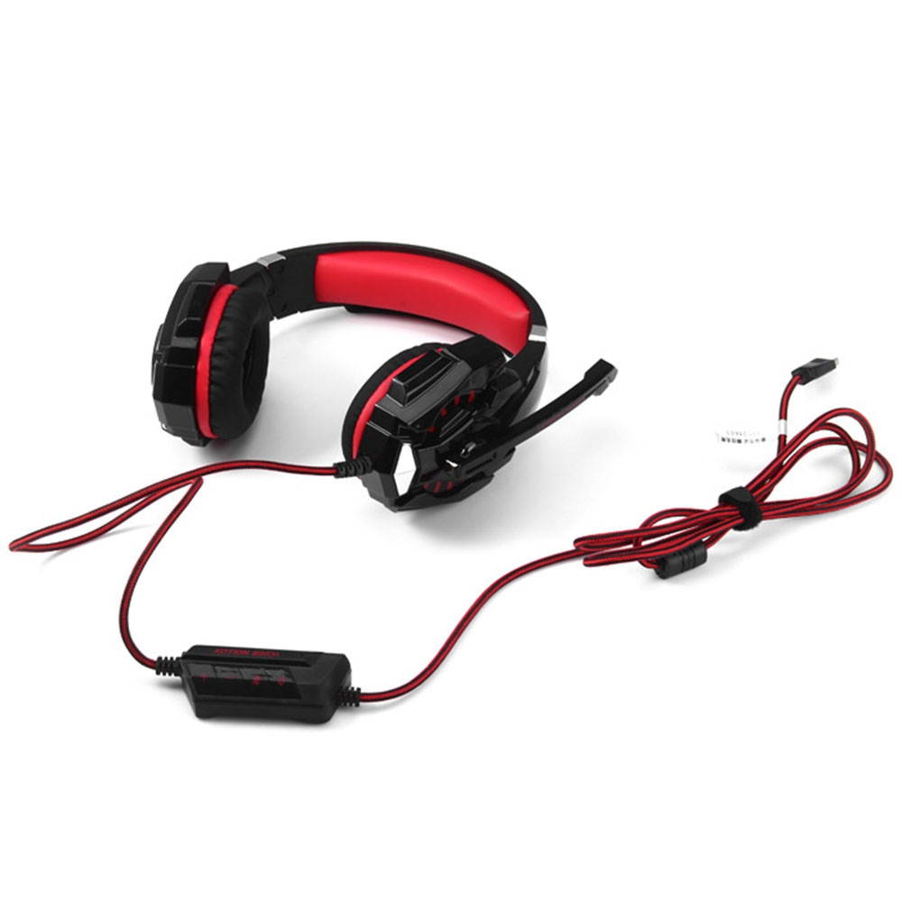 KOTION EACH G9000 Gaming Headphone 7.1 Surround USB Vibration Game Headset Headband Headphone with Mic LED Light for PC Gamer