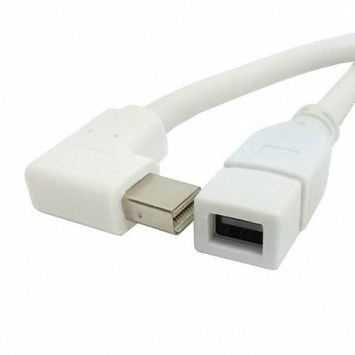 CHENYANG 90 Degree Left angled type Mini DisplayPort male to Mini DP Female extension cable for iMac & LED Cinema Display