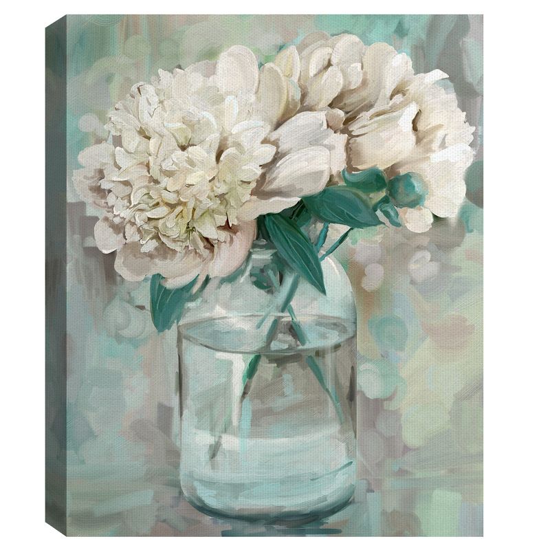 22"x28" Farmhouse Peonies I By Studio Arts Art On Canvas - Fine Art Canvas