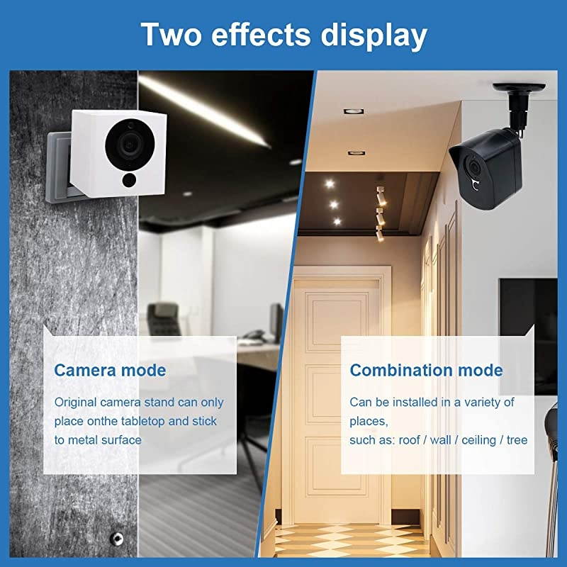 Cam Wall Mount BracketFull Protective Weather Proof 360 Degree Adjustable Outdoor Indoor Mount and Cover Case for Cam 1080p HD Camera Black 3 Pack