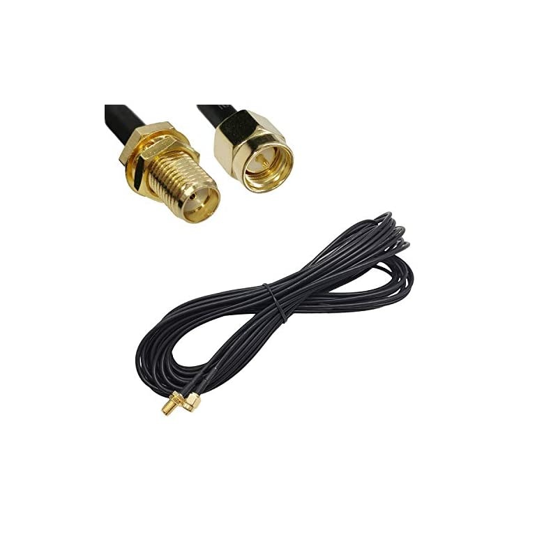 10FT Black SMA Male to Female WiFi Antenna Connector Extension CableRG1743MP