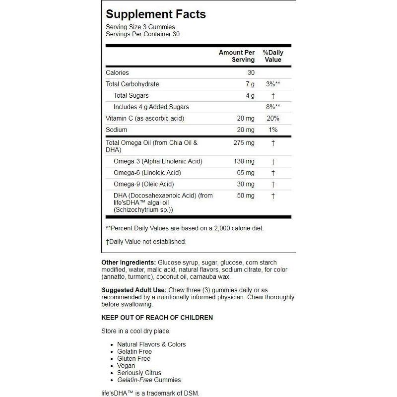 Doctor's Best Omegas And Fish Oil Omega + Dha Gummy - Seriously Citrus 90ct.