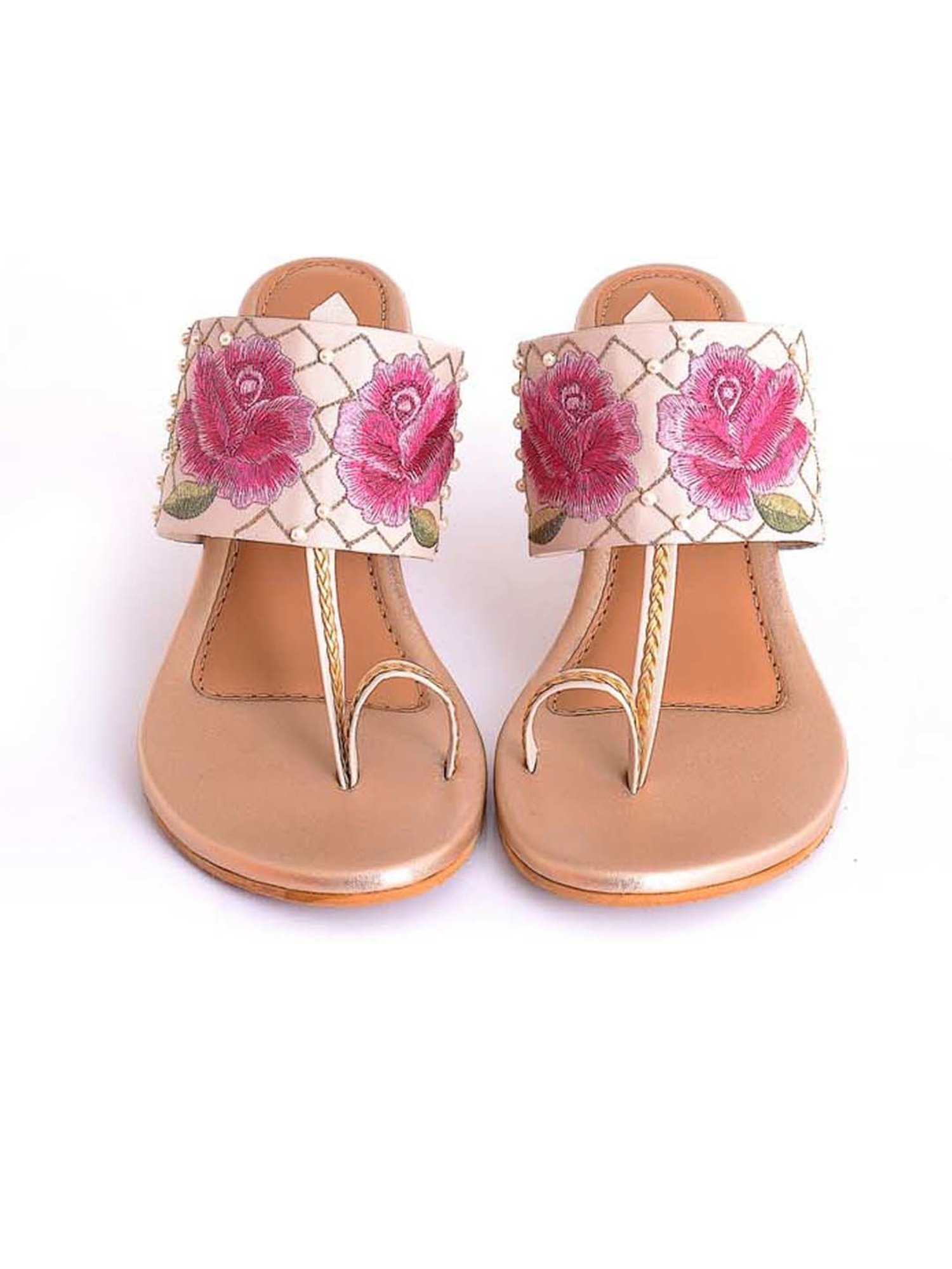 Sole House Women's Pink Toe Ring Sandals
