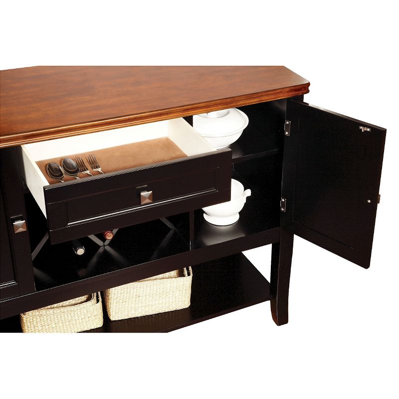 Walden Wine Rack Server Black/Red - HOMES: Inside + Out