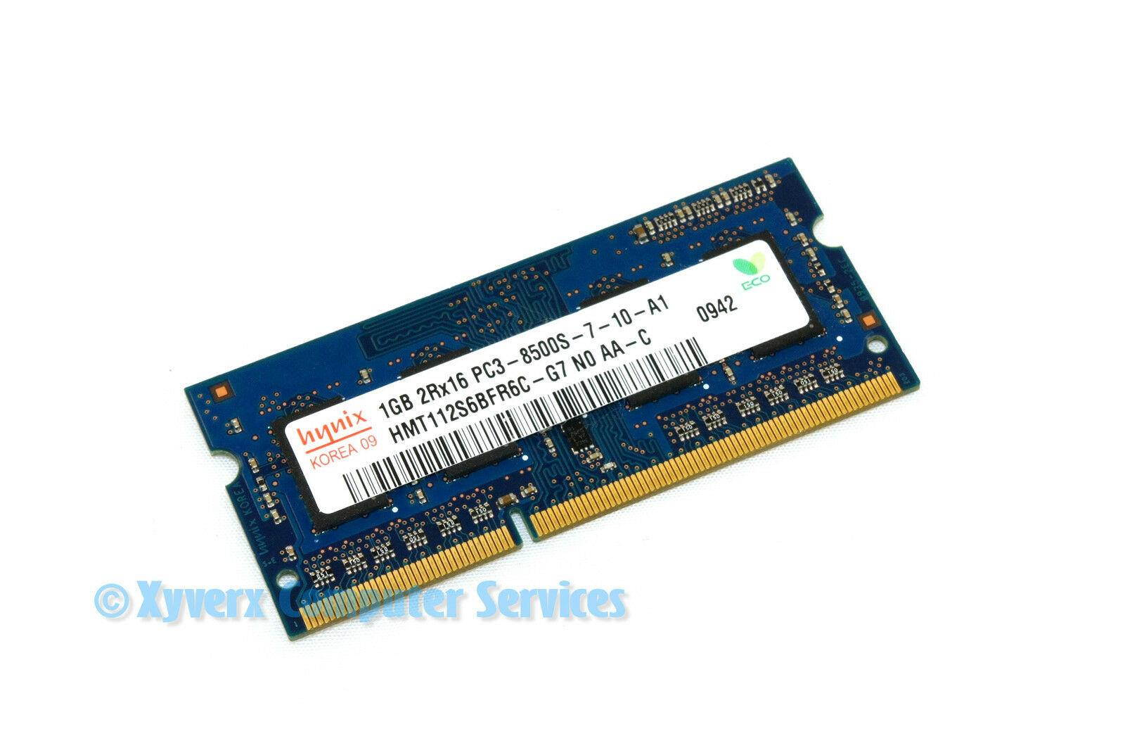 HMT112S6BFR6C-G7 GENUINE HYNIX LAPTOP MEMORY 1GB DDR2 PC3-8500 (CA61)