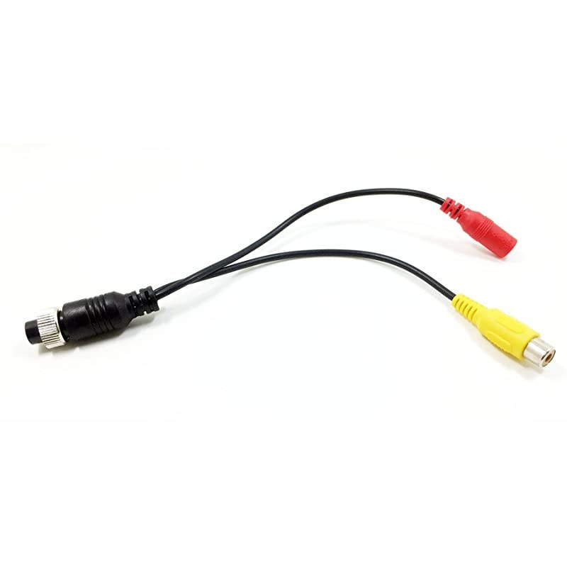 Pins Female to RCA Cable, M12 -pin Video Connectors RCA Adapter for Car Camera