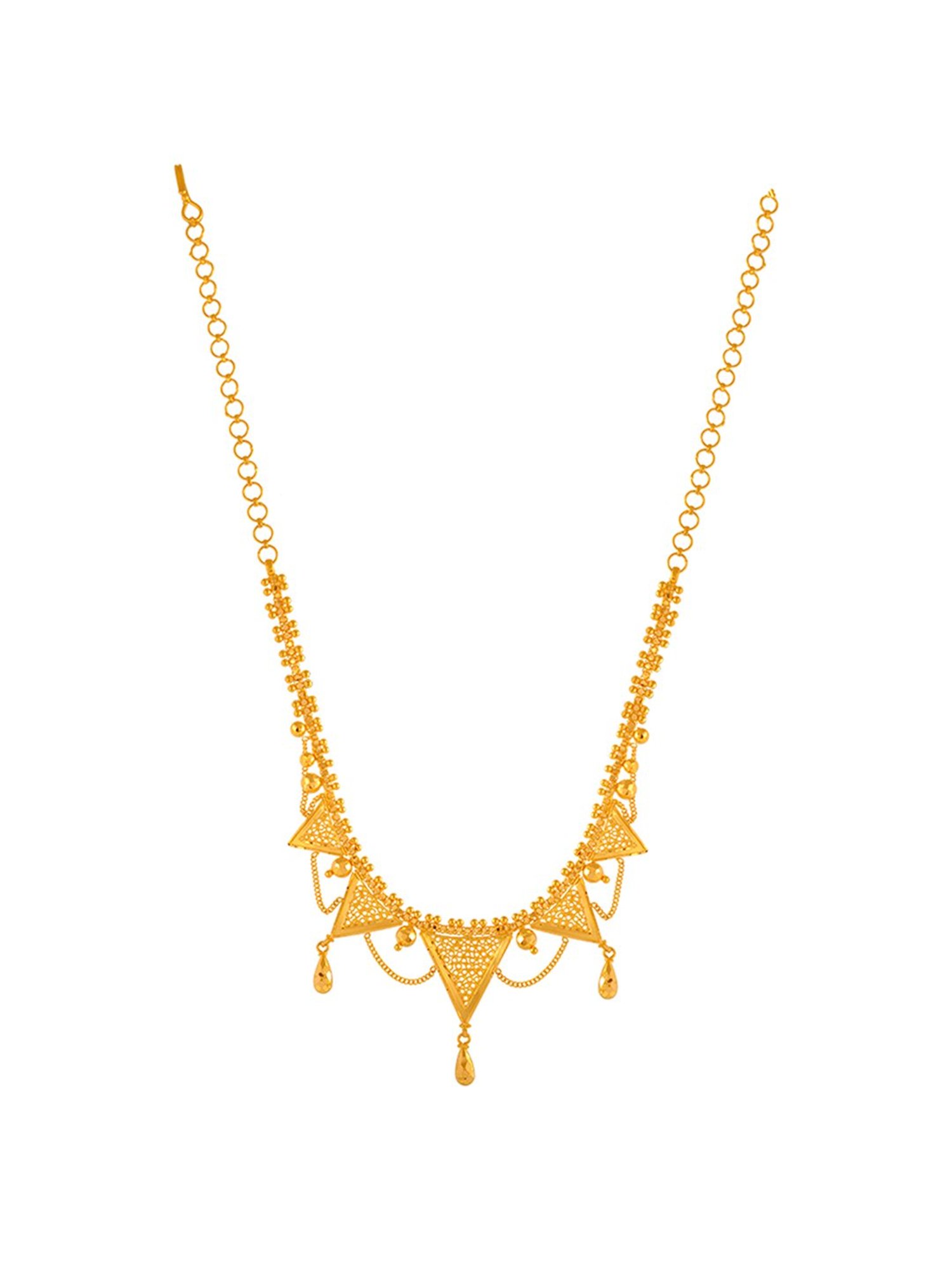 CKC Repouss&iquest; Work Rudraksha Gold Extender Neck Chain: Spiritual Elegance