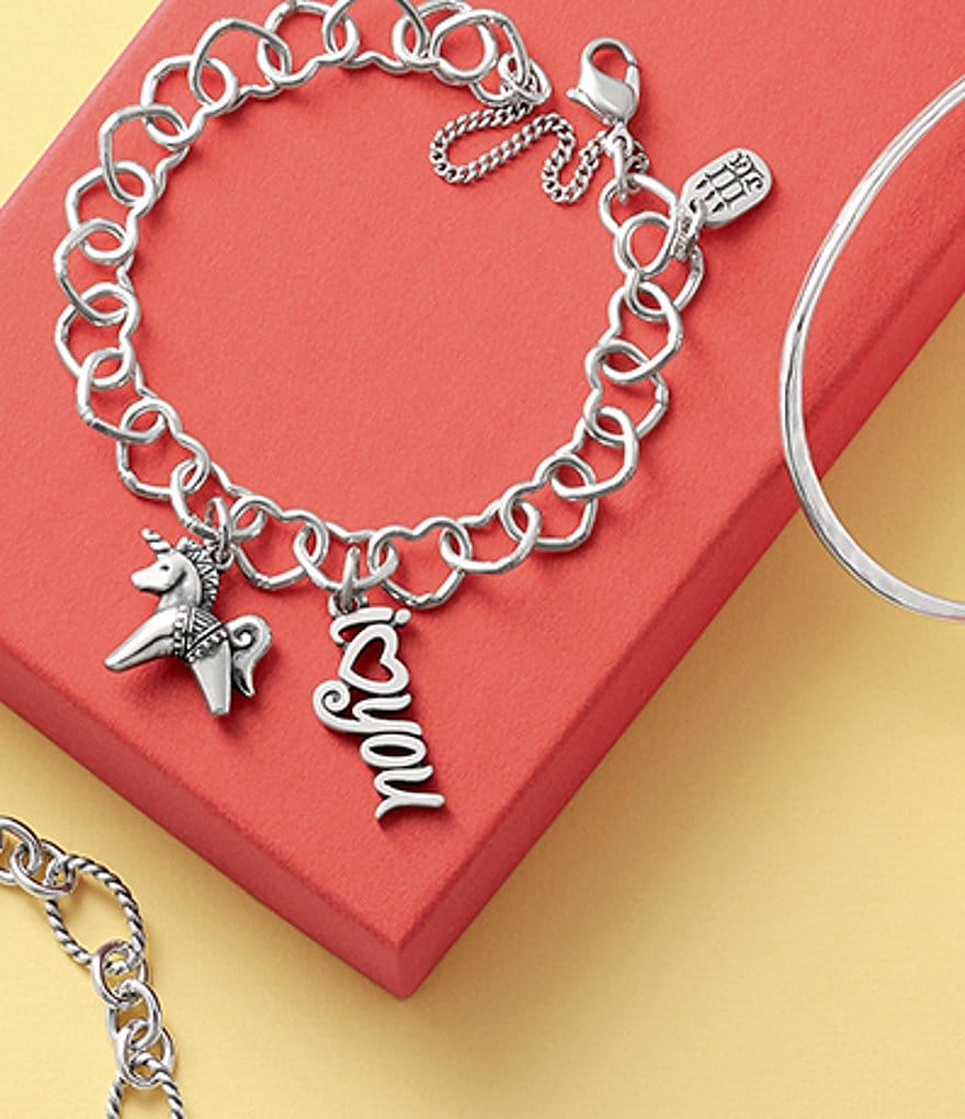 James Avery Sterling Silver Connected Hearts Charm Bracelet