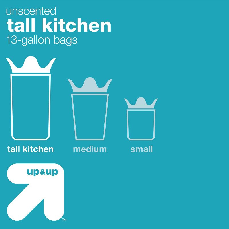 Tall Kitchen Flap-Tie Trash Bags - 13 Gallon - 110ct - up & up™