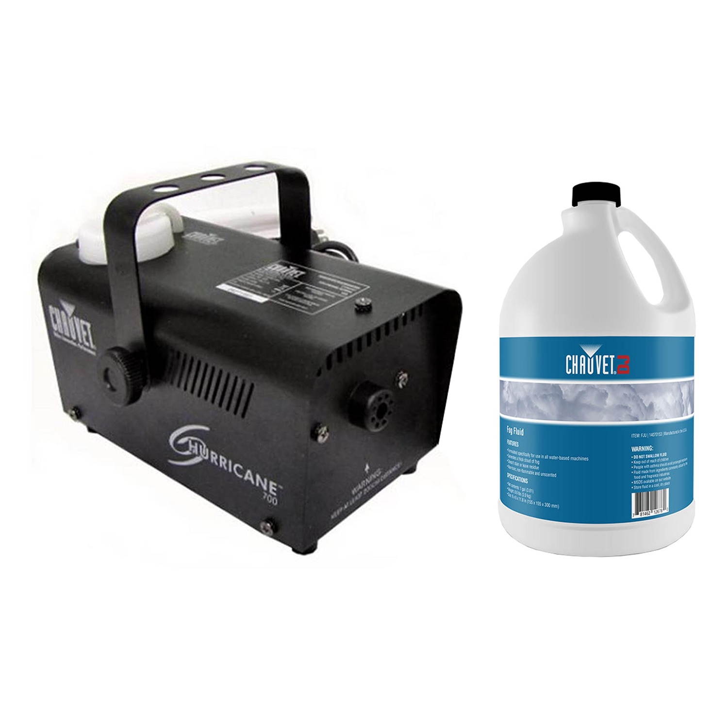 Chauvet DJ Hurricane Pro Fog Smoke Machine with 1 Gallon Bottle of Fog Fluid