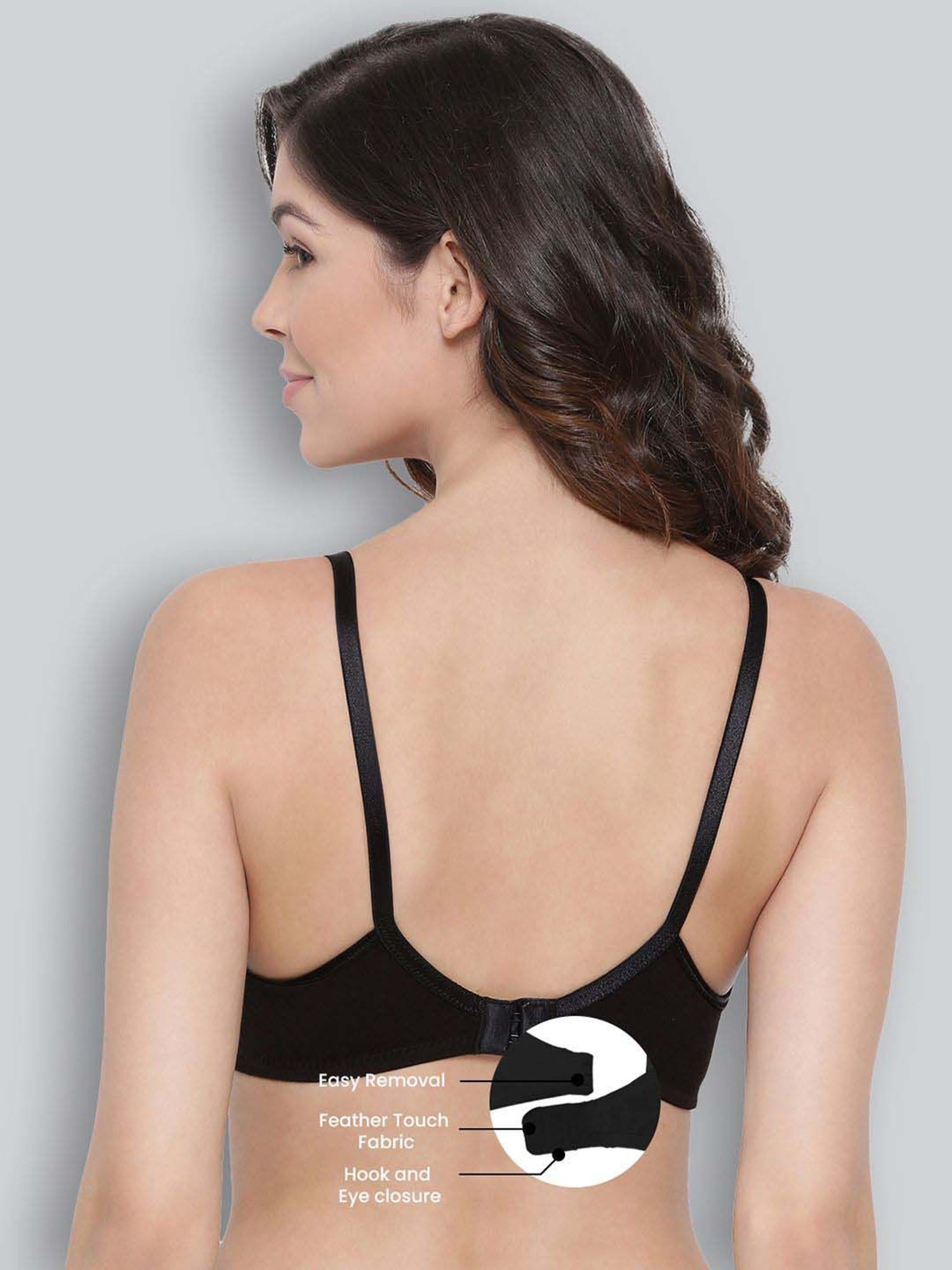 Lyra Black Cotton Everyday Bra