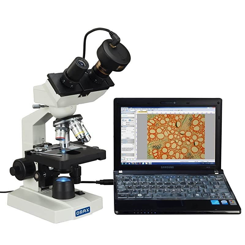 40X-2000X Binocular Lab Compound LED Microscope with Microscope Book