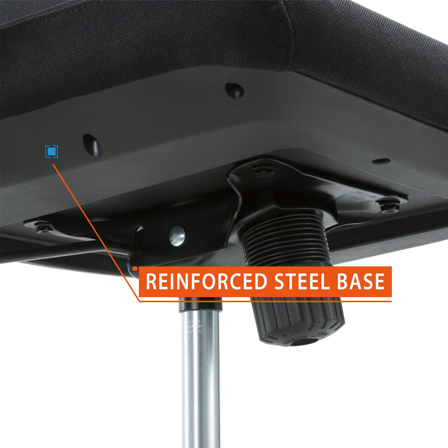 CLATINA Ergonomic Mid-Back Upholstered Swivel Task Chair with Black Plastic Arm Rest and Base for Home and Office