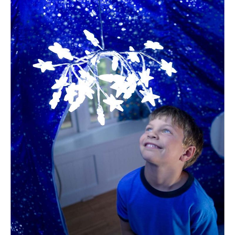 HearthSong Galactic Bed Tent With Starburst LED Light for Twin-Size Beds