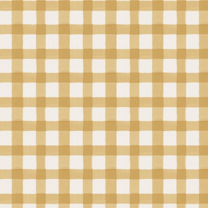 Square Ottoman Buffalo Gingham Buttercup - Skyline Furniture