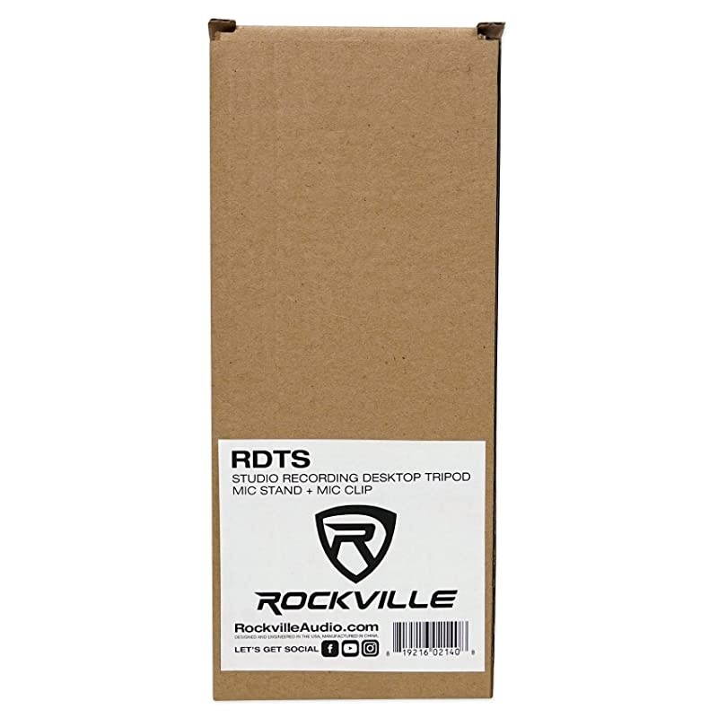 RDTS Adjustable Height Studio Desktop Tripod Microphone Stand+Mic Clip