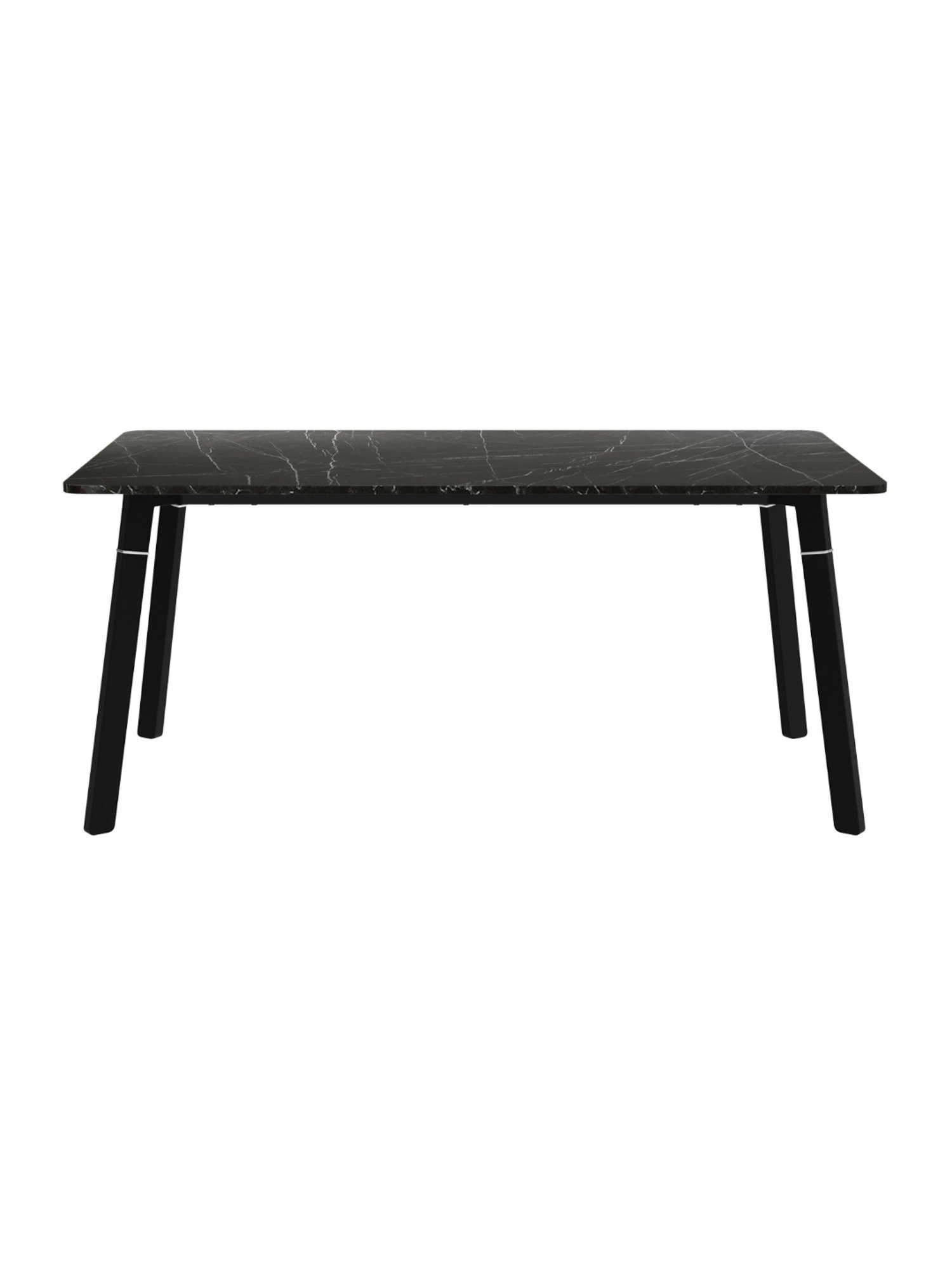 Godrej Interio Aclectic Black HMR Board 6 Seater Rectangular Dining Table