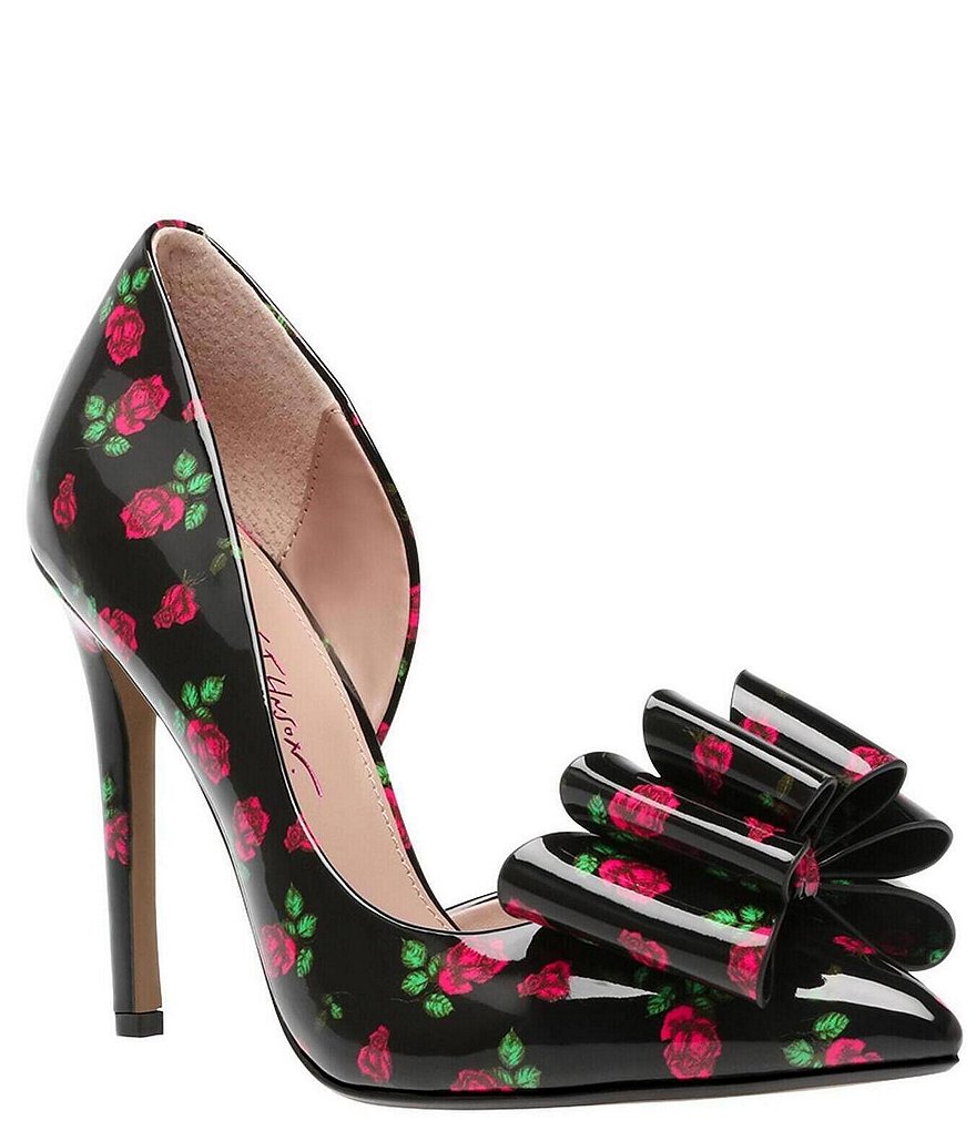 Betsey Johnson Prince Floral Printed Bow Pumps