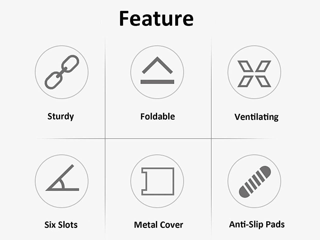 AICHESON Portable Laptop Computer Stand Ventilated Stands, X6 Silver