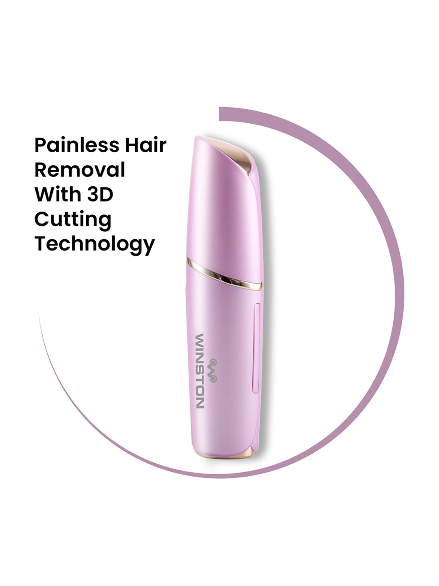 WINSTON Rechargeable Battery Operated Face Trimmer Waterproof Head Cordless Women Face Hair Remover