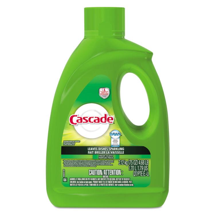 Cascade PGC40152 Dishwasher Gel With Dawn, Fresh, 75 Oz Bottle, 6/Carton